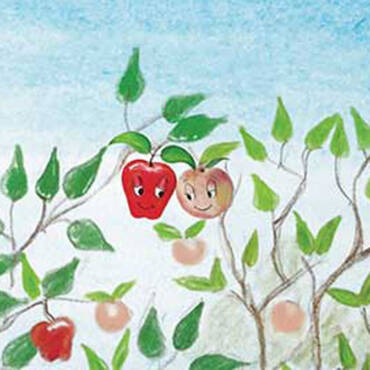 Παραμύθι: “Το μήλο και ο αδερφός του το ροδάκινο”