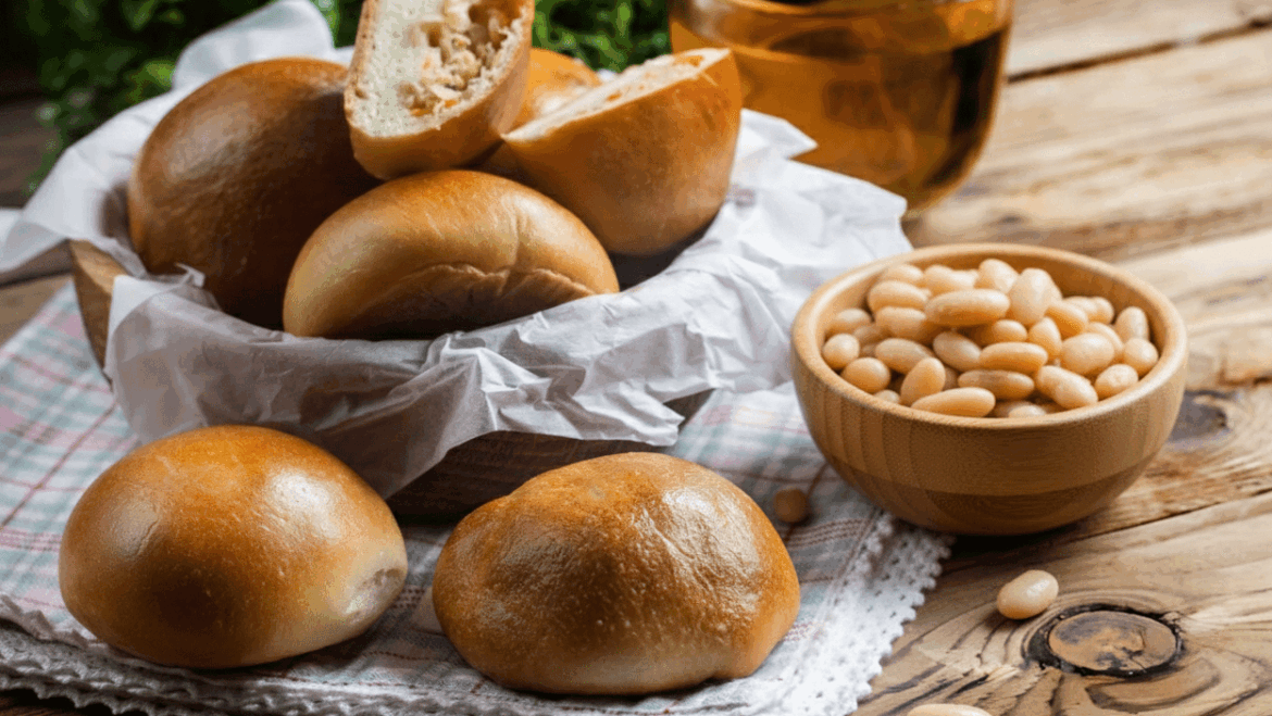 Συνταγή με φασόλια πιροσκί (περίπου 50 κομμάτια)